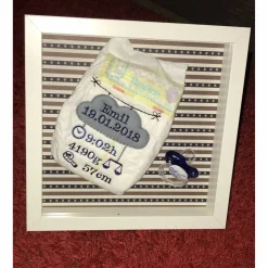 3D Windelrahmen mit Geburtsdaten