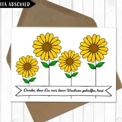 Danke, dass Du mir beim Wachsen geholfen hast Kart inkl. Umschlag