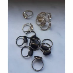 Danke Ohrringe und Ringe Cabochonschmuck verschiedene Fassungen Danke, dass du für mich da bist