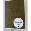 Dankekarte  mit geprägtem Muscheldesign