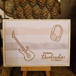 Dankeschön - Musik - Gitarre - Kopfhöhrer - Danksagungskarte