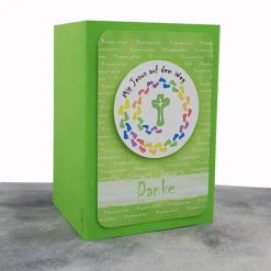 Dankeskarte Kommunion - Mit Jesus auf dem Weg