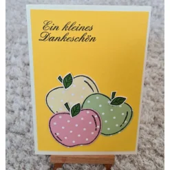 Danksagungskarte " Ein kleines Dankeschön " süße Äpfel