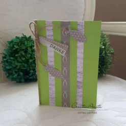 Danksagungskarte Dankeskarte Kommunion Konfirmation MAIGRÜN-TAUPE oder Wunschfarbe