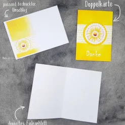 Danksagungskarte Kommunion Sonne