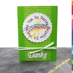 Danksagungskarte Kommunion - Du bist ein Ton in Gottes Melodie