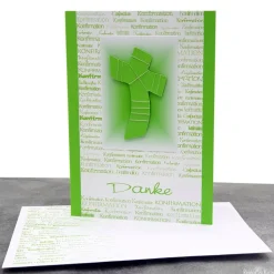 Danksagungskarte Konfirmation, Firmung oder Kommunion - Kreuz