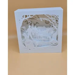 3D-Druck LED Lichtbox – Halloween Friedhofs-Szene