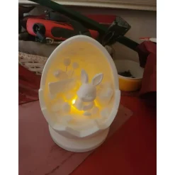 3D-Druck Osterlicht „Frohe Ostern“ – Magische LED Oster-Lampe