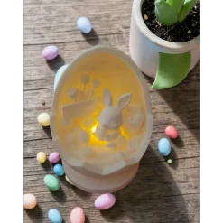 3D-Druck Osterlicht „Frohe Ostern“ – Magische LED Oster-Lampe