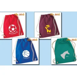 Dein Turnbeutel mit sportlichem Wunschmotiv und Namen