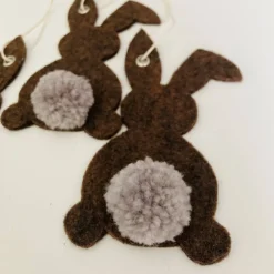 Deko Anhänger Hase braun/grau