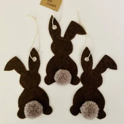 Deko Anhänger Hase braun/grau