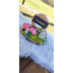 Deko auf Baumscheibe m Engel 