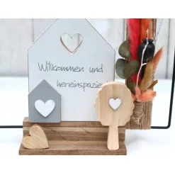 Deko Aufsteller Haus Tischdeko Deko für Eingangsbereich