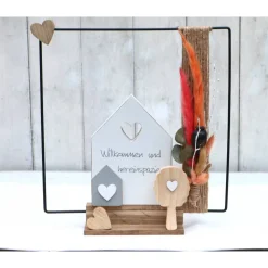 Deko Aufsteller Haus Tischdeko Deko für Eingangsbereich