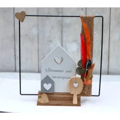 Deko Aufsteller Haus Tischdeko Deko für Eingangsbereich