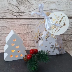 Deko Bäume mit Ballonlicht im Organzasäckchen ~ Lichtbäume ~ Weihnachtsbaum ~ Weihnachten