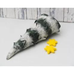 Deko Filz Tannenbaum in Grün/ Weiß aus dem Naturmaterial Wolle in Handarbeit gefilzt