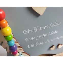 Deko für Sternenkinder | Holzstern für Sternenkind | Erinnerung an verstorbenes Kind | Andenken Fehlgeburt