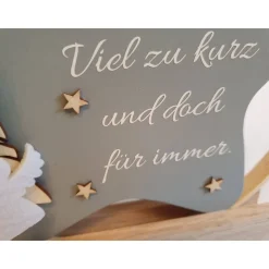 Deko für Sternenkinder | Holzstern für Sternenkind | Erinnerung an verstorbenes Kind | Andenken Fehlgeburt