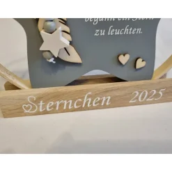 Deko für Sternenkinder | Holzstern für Sternenkind | Erinnerung an verstorbenes Kind | Andenken Fehlgeburt