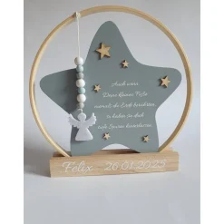 Deko für Sternenkinder | Holzstern für Sternenkind | Erinnerung an verstorbenes Kind | Andenken Fehlgeburt