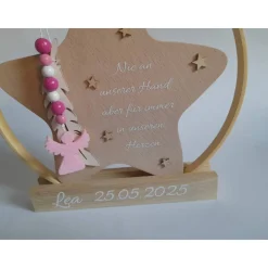 Deko für Sternenkinder | Holzstern für Sternenkind | Erinnerung an verstorbenes Kind | Andenken Fehlgeburt