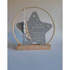 Deko für Sternenkinder | Holzstern für Sternenkind | Erinnerung an verstorbenes Kind | Andenken Fehlgeburt