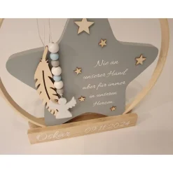 Deko für Sternenkinder | Holzstern für Sternenkind | Erinnerung an verstorbenes Kind | Andenken Fehlgeburt