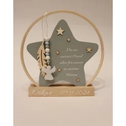 Deko für Sternenkinder | Holzstern für Sternenkind | Erinnerung an verstorbenes Kind | Andenken Fehlgeburt