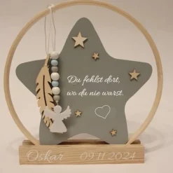 Deko für Sternenkinder | Holzstern für Sternenkind | Erinnerung an verstorbenes Kind | Andenken Fehlgeburt