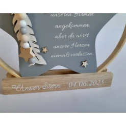 Deko für Sternenkinder | Holzstern für Sternenkind | Erinnerung an verstorbenes Kind | Andenken Fehlgeburt