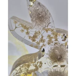 Deko Hase mit echten Blumen Natur