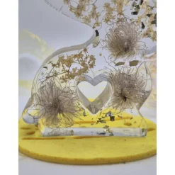 Deko Hase mit echten Blumen Natur