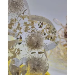 Deko Hase mit echten Blumen Natur