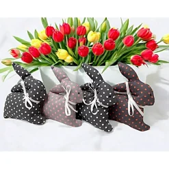 Deko Hasen im 4er Set, Oster Deko