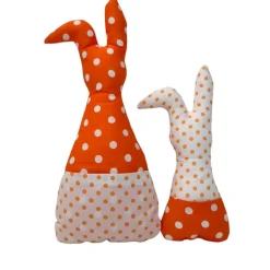 Deko Hasen im 2er Set, Oster Deko, Stoffhasen, Osterhasen mit Tasche