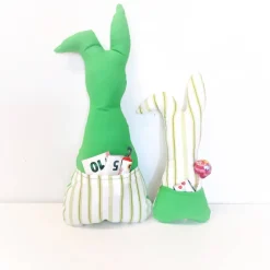 Deko Hasen im 2er Set, Stoffhasen, Osterhasen mit Tasche