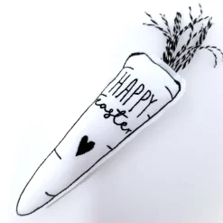 Deko Karotte aus Stoff, bestickt, Ostermöhre, eine Möhre