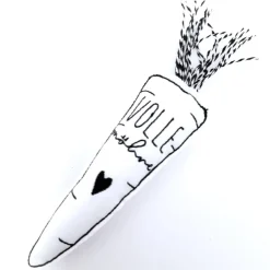 Deko Karotte aus Stoff, bestickt, Ostermöhre, eine Möhre