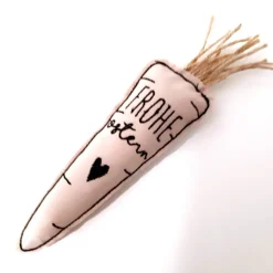 Deko Karotte aus Stoff, bestickt, Ostermöhre, eine Möhre