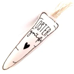 Deko Karotte aus Stoff, bestickt, Ostermöhre, eine Möhre