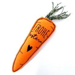 Deko Karotte aus Stoff, bestickt, Ostermöhre, eine Möhre