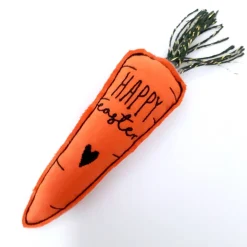 Deko Karotte aus Stoff, bestickt, Ostermöhre, eine Möhre