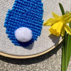 Deko Stickrahmen Hase blau