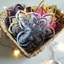 Dekoblumen Tischdeko mit Strassteinen