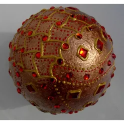 Dekoei KUPFERFEUER Acrylmalerei auf einem Keramikei Ostergeschenk Kunst Künstler-Ei Sammlerstück Unikat