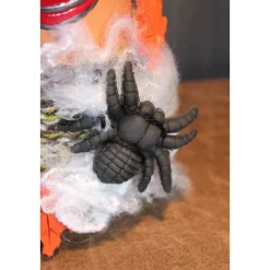 Dekofigur LILLY Halloweenwichtel Upcyclingfigur aus einer Weinflasche mit handgestrickten Accesoires Halloweendeko