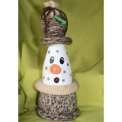 Dekofigur MURPHY Wichtel Upcycling Flasche Flaschenkunst Dekoration Collage Nikolausgeschenk Weihnachtsdeko Geldgeschenk